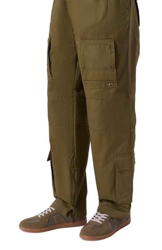Кожаные кеды Aeronautica Militare SC0315UPL00244 Хаки  SC0315UPL00244 Фото 2