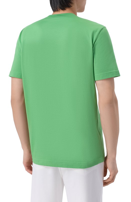 Хлопковая футболка Kiton UMM0746 Зелёный  UMM0746 Фото 4