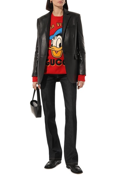 Хлопковый свитшот disney x gucci GUCCI красного цвета по цене 141120 руб., арт. 617964 XJDC1, фото 2 Хлопковый свитшот disney x gucci GUCCI, арт. 617964 XJDC1, фото 2