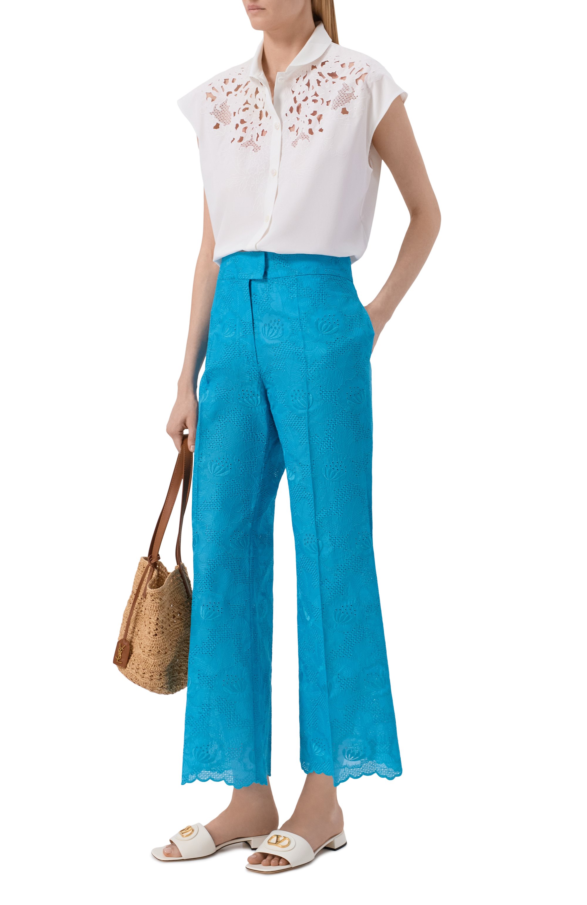 Хлопковые брюки VALENTINO, арт. 8B3RB6X2/A4G, фото 2