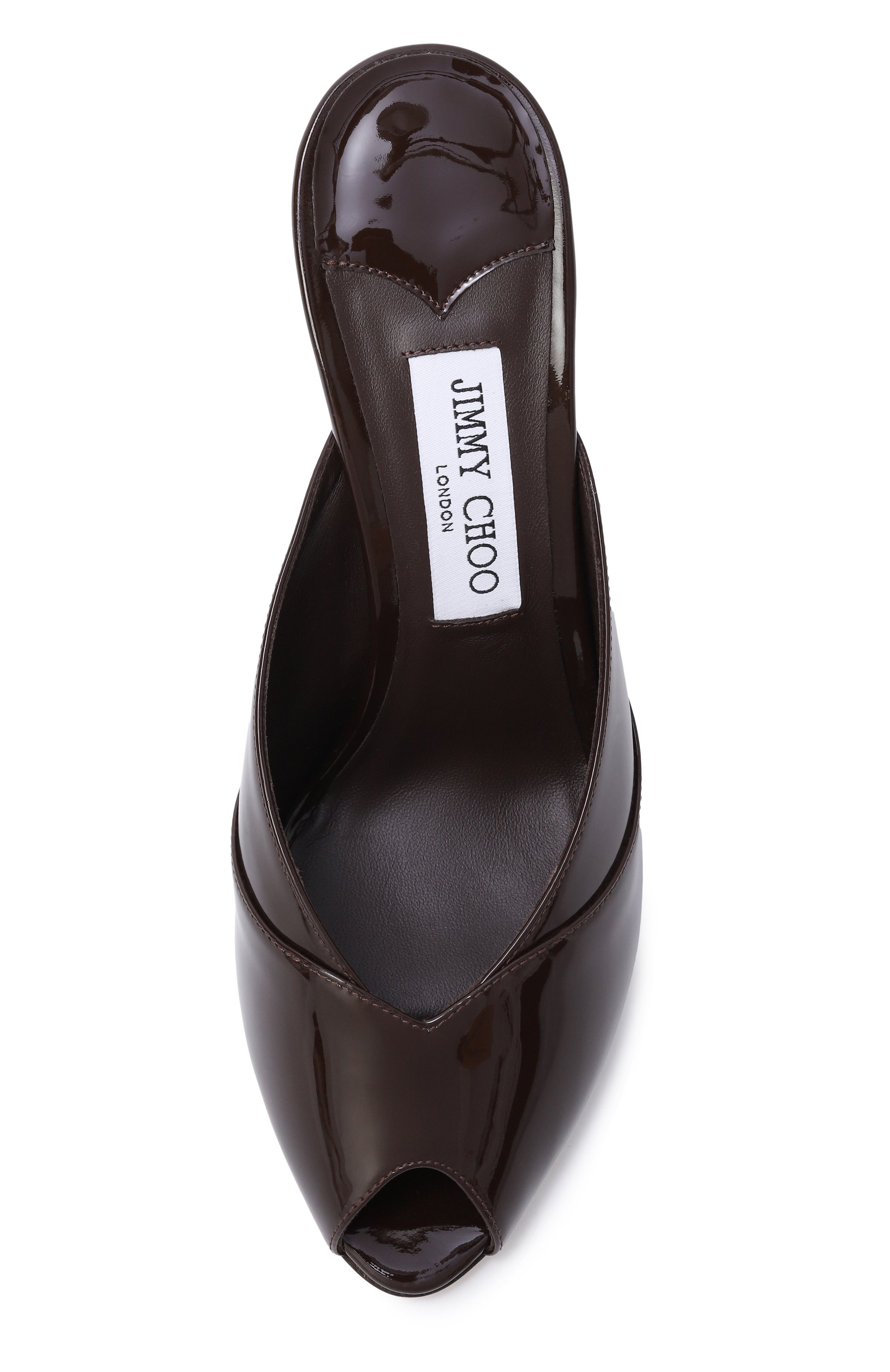 Кожаные мюли brigitte 100 JIMMY CHOO, арт. BRIGITTEMULE100SAT, фото 6