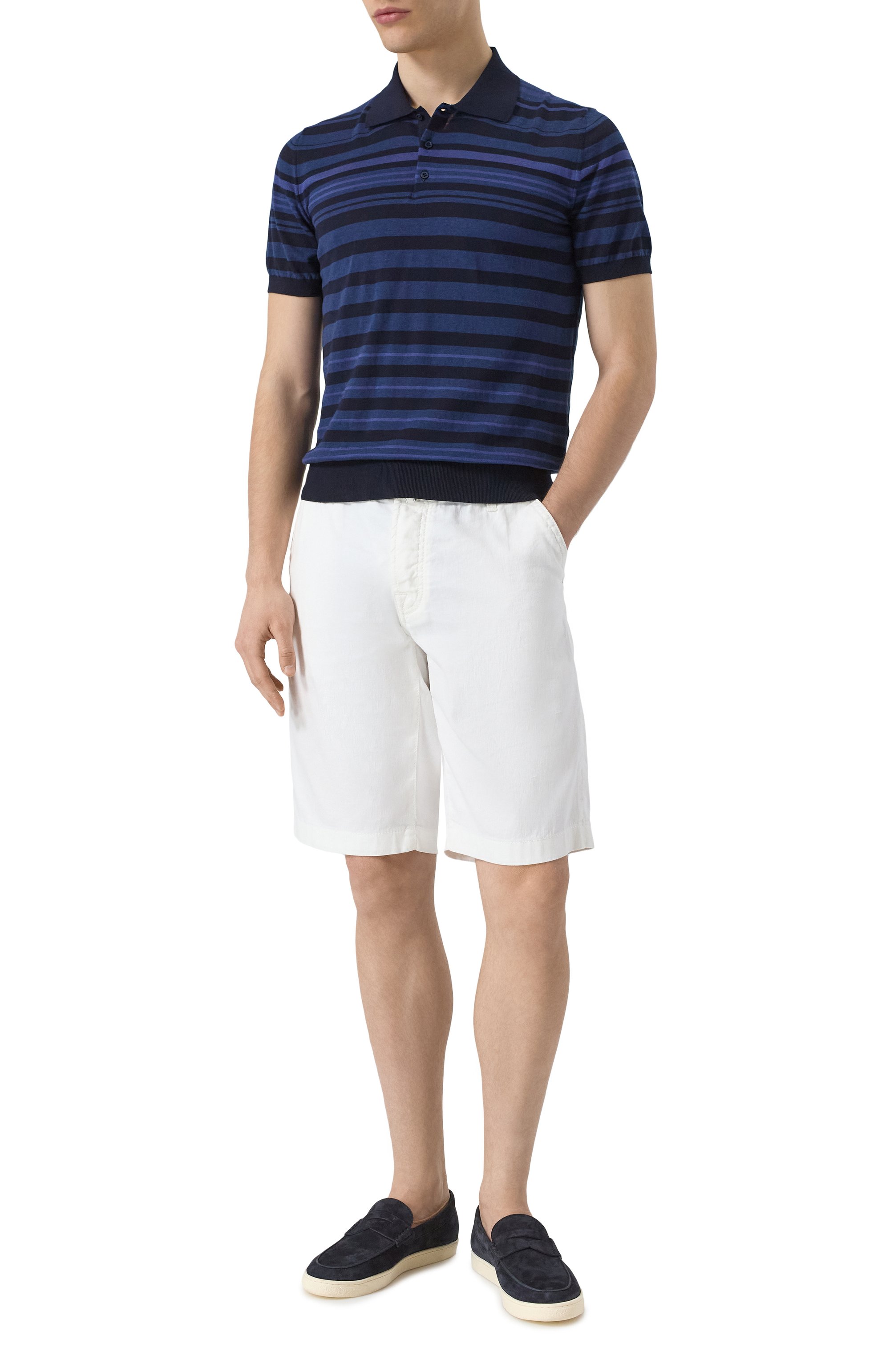 Шорты из хлопка и льна JACOB COHEN белого цвета по цене 54950 руб., арт. 25E P/JUM_0E003 036 S4269 TR, фото 2 Шорты из хлопка и льна JACOB COHEN, арт. 25E P/JUM_0E003 036 S4269 TR, фото 2