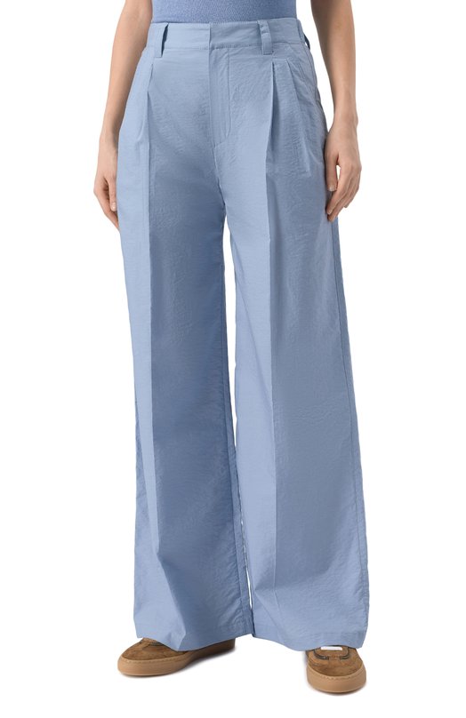 Хлопковые брюки Brunello Cucinelli M0F79P8853 Голубой  M0F79P8853 Фото 3