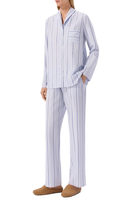 Хлопковые брюки Hanro 076486 Голубой  076486 Фото 2