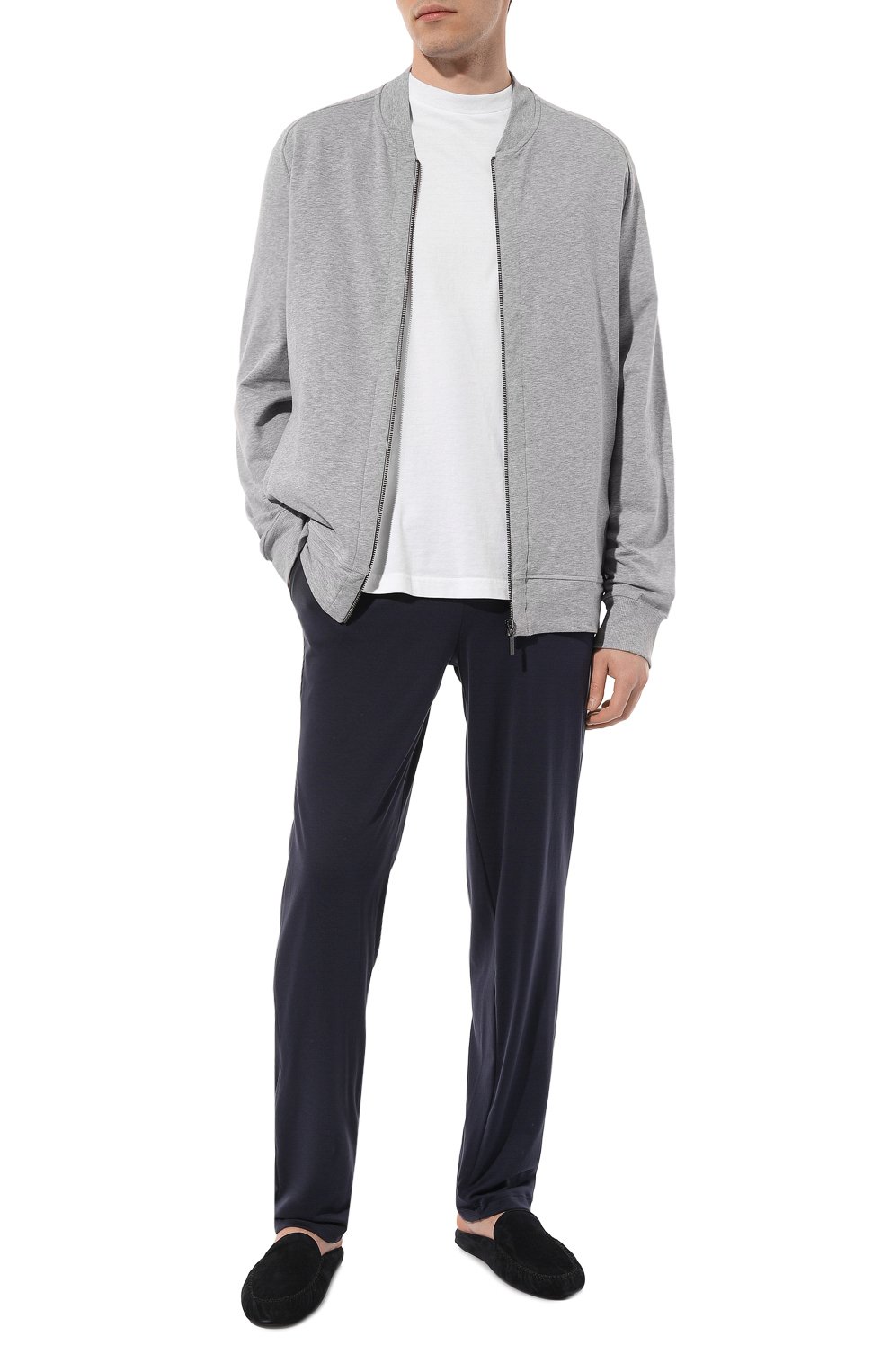 Хлопковая толстовка HANRO серого цвета по цене 24850 руб., арт. 075076., фото 2 Хлопковая толстовка HANRO, арт. 075076., фото 2