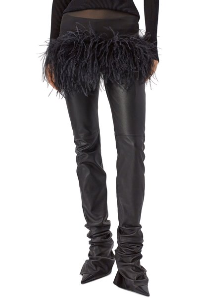 Юбка с отделкой перьями THE ATTICO, арт. 260WCR00153/PAA085MB, фото 3