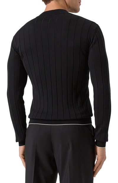 Джемпер из шелка и хлопка BALMAIN черного цвета по цене 98850 руб., арт. FH1KD000/KI73, фото 4 Джемпер из шелка и хлопка BALMAIN, арт. FH1KD000/KI73, фото 4