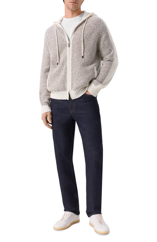 Кардиган из шерсти и кашемира Stefano Ricci K404001FCR/F25361 Бежевый  K404001FCR/F25361 Фото 2