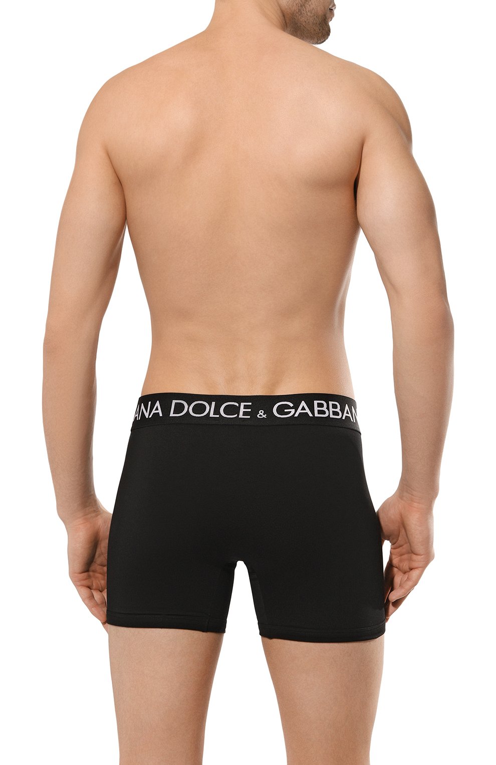 Хлопковые боксеры DOLCE & GABBANA черного цвета по цене 10400 руб., арт. M4E20J/FUEB0, фото 3 Хлопковые боксеры DOLCE & GABBANA, арт. M4E20J/FUEB0, фото 3
