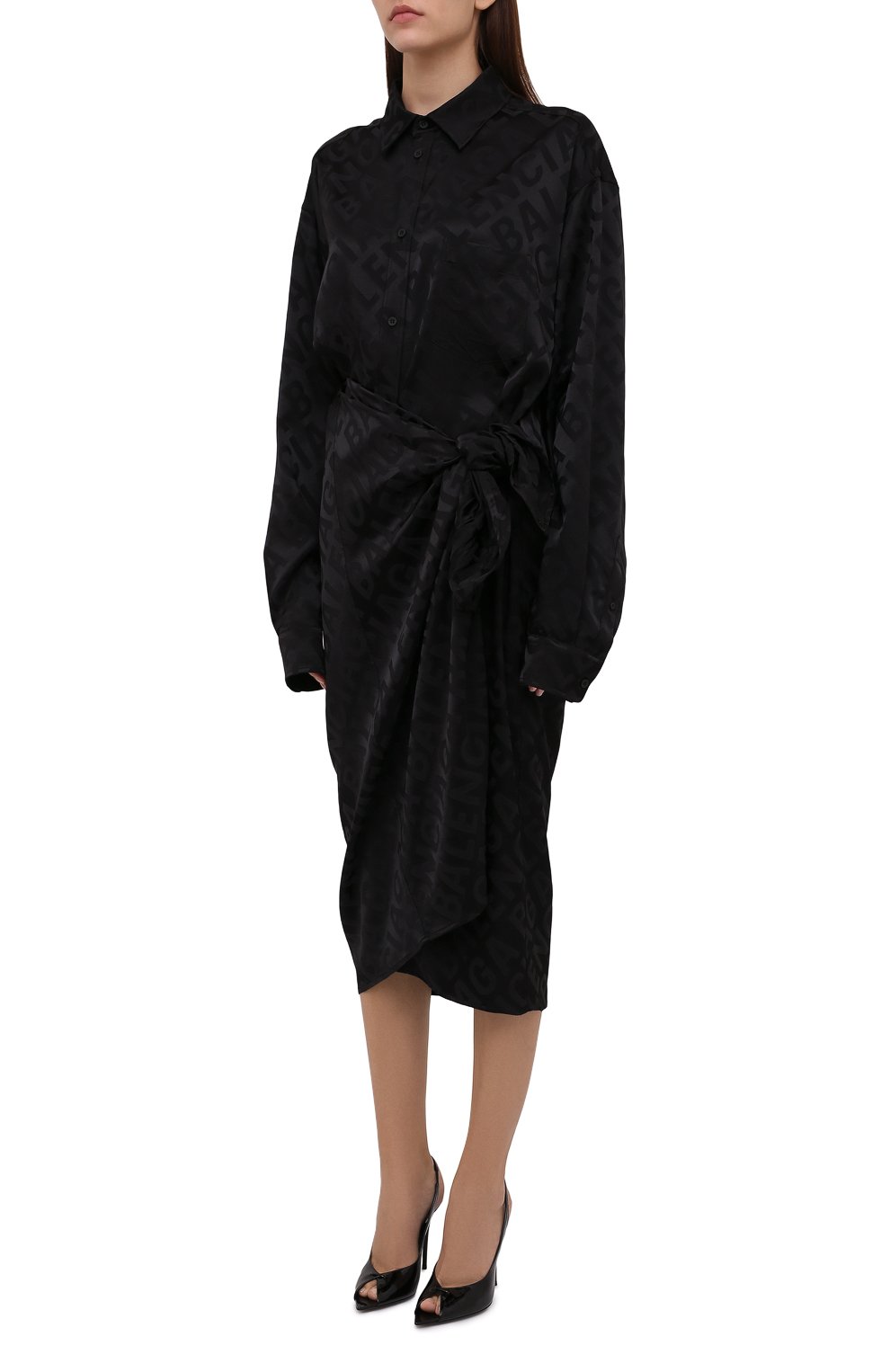 Атласное платье BALENCIAGA, арт. 671667/TI038, фото 3