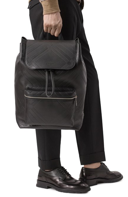 Мужской рюкзак BURBERRY черного цвета, арт. 8101918 | Фото 2 (Размер: large; Драгоценные камни: Проставлено; Ремень/цепочка: На ремешке; Материал сплава: Проставлено; Материал: Натуральная кожа)