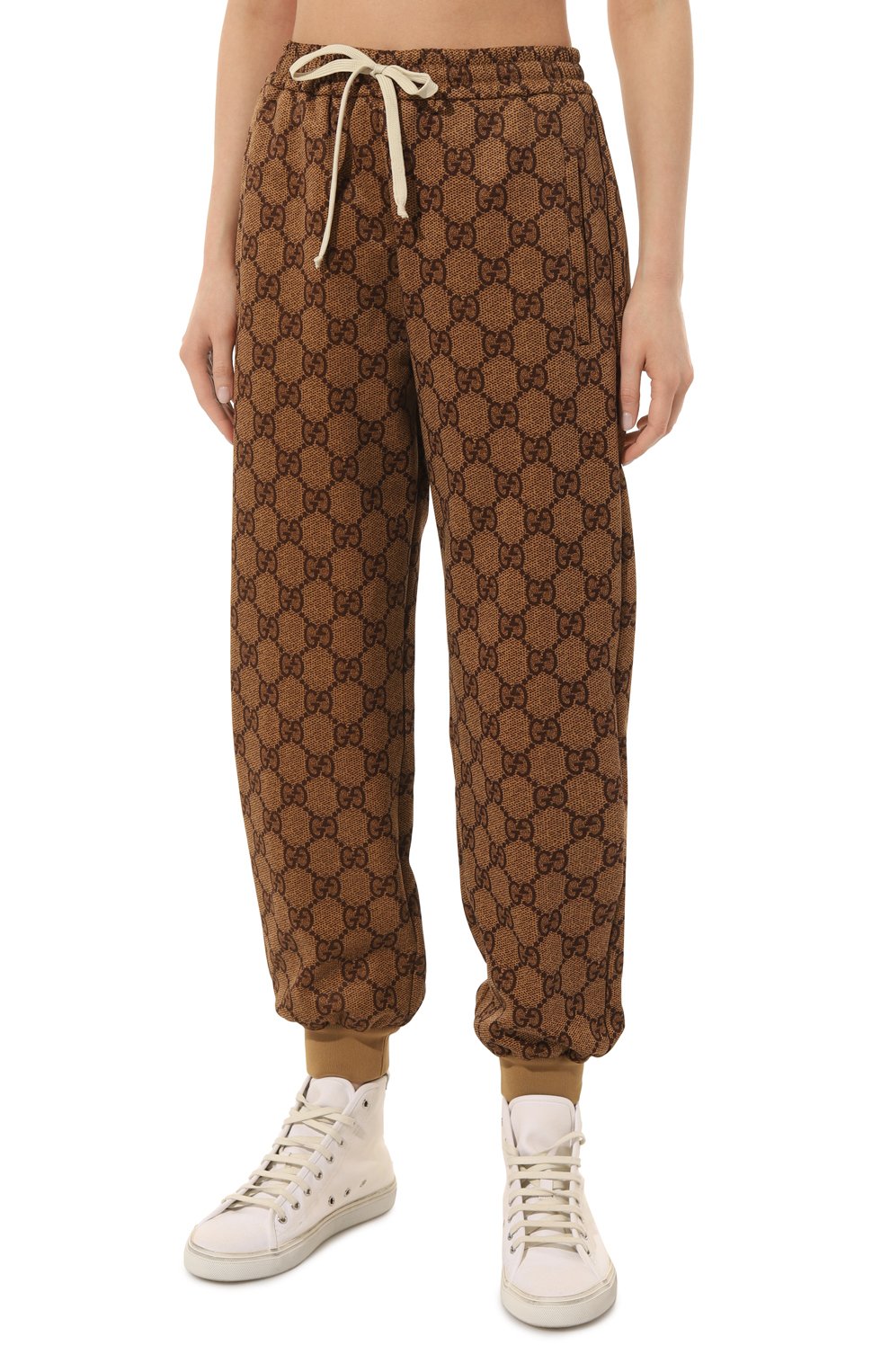Джоггеры GUCCI коричневого цвета по цене 141120 руб., арт. 546427 XJAEL, фото 3 Джоггеры GUCCI, арт. 546427 XJAEL, фото 3