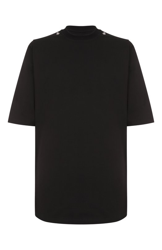 Хлопковая футболка Rick Owens RU02E1249/BAES2 Чёрный RU02E1249/BAES2