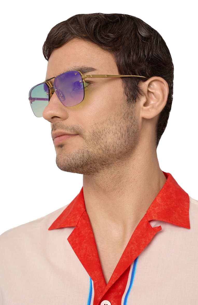 Солнцезащитные очки VINTAGE FRAMES, арт. FALC0N YELL0W G0LD/NE0N GREEN FLASH PURPLE, фото 1