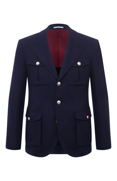 Мужской пиджак из шерсти и шелка BRUNELLO CUCINELLI, арт. MN4857BDD