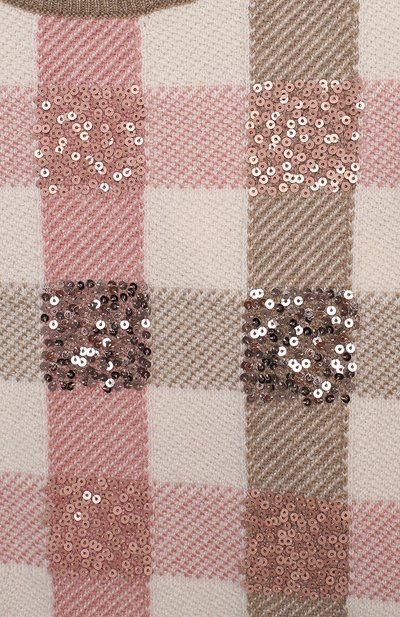 Пуловер из шерсти и кашемира BRUNELLO CUCINELLI розового цвета по цене 74600 руб., арт. B16M15300C, фото 3 Пуловер из шерсти и кашемира BRUNELLO CUCINELLI, арт. B16M15300C, фото 3