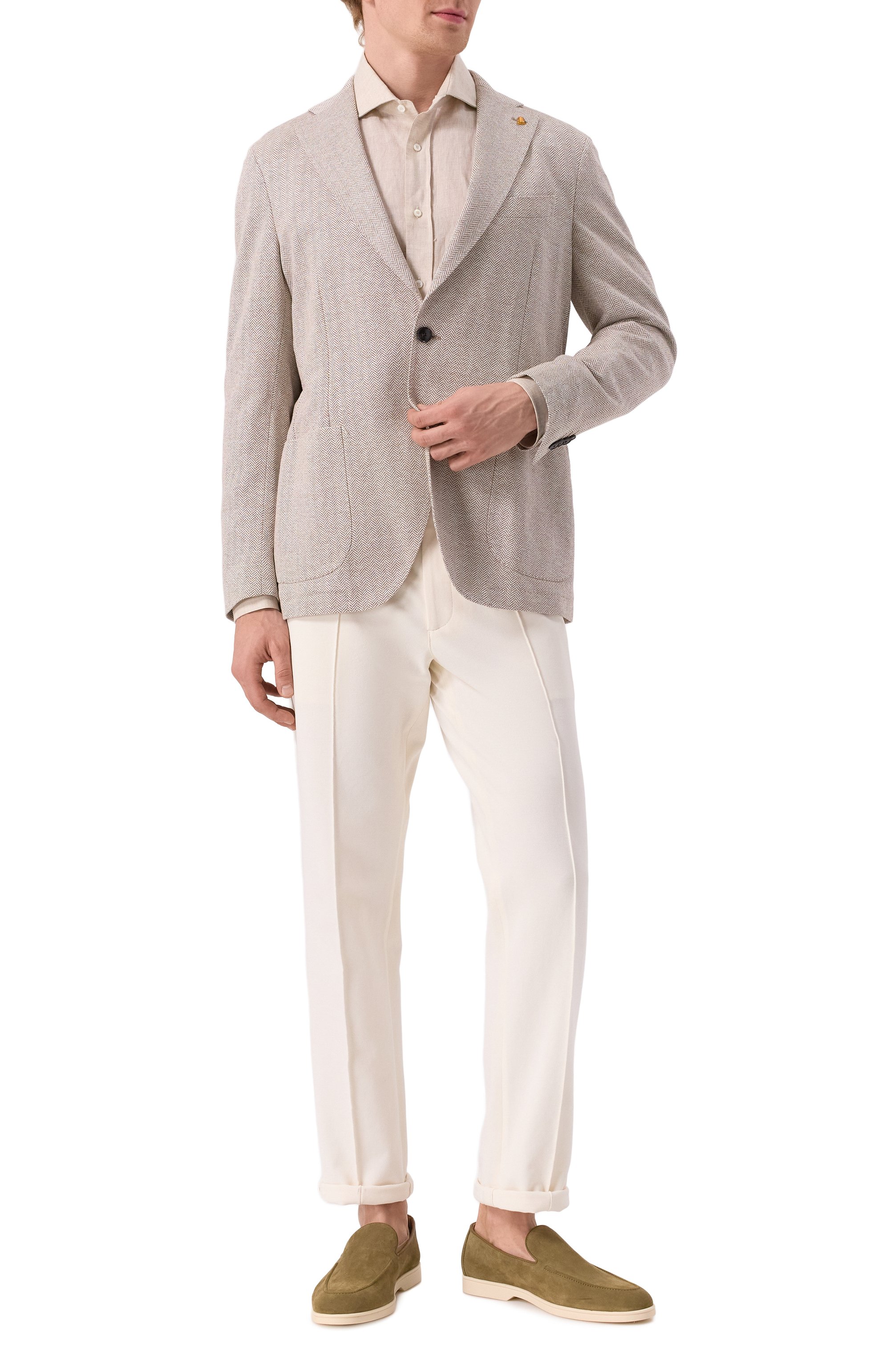 Льняная рубашка BRUNELLO CUCINELLI, арт. MM6950028, фото 2