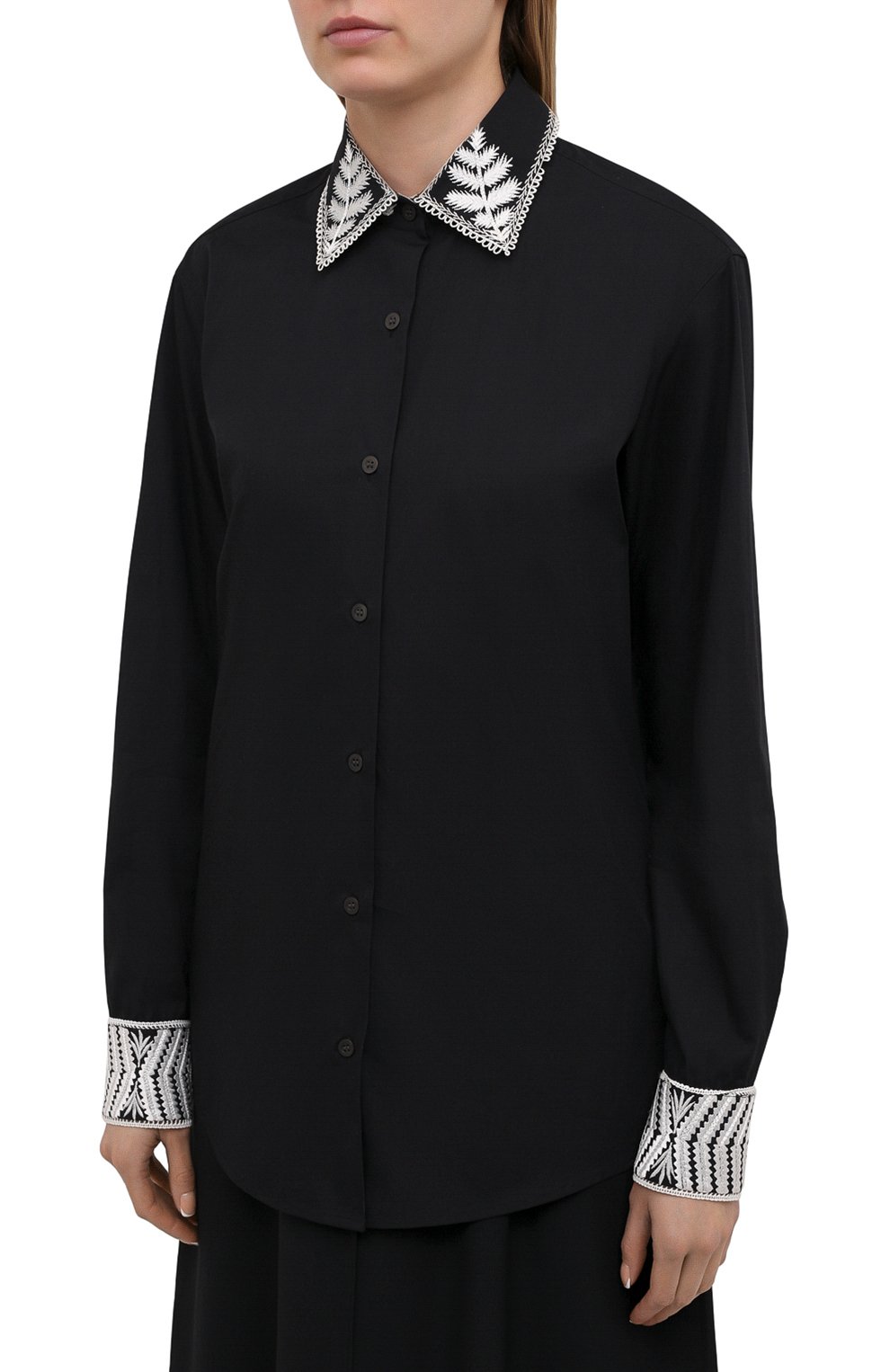 Хлопковая рубашка DRIES VAN NOTEN, арт. 211-30783-2293, фото 3