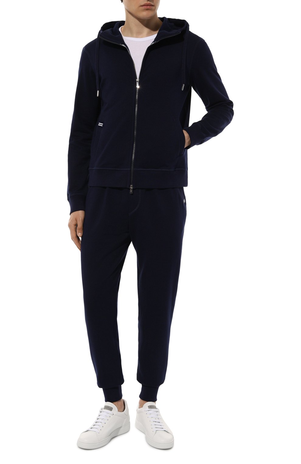 Хлопковая толстовка FEDELI темно-синего цвета по цене 59950 руб., арт. 7UI00642, фото 2 Хлопковая толстовка FEDELI, арт. 7UI00642, фото 2