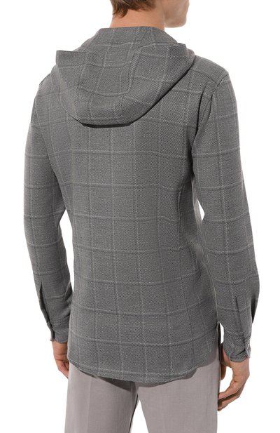 Рубашка из шерсти и льна KITON, арт. UMCMARK0642C, фото 4