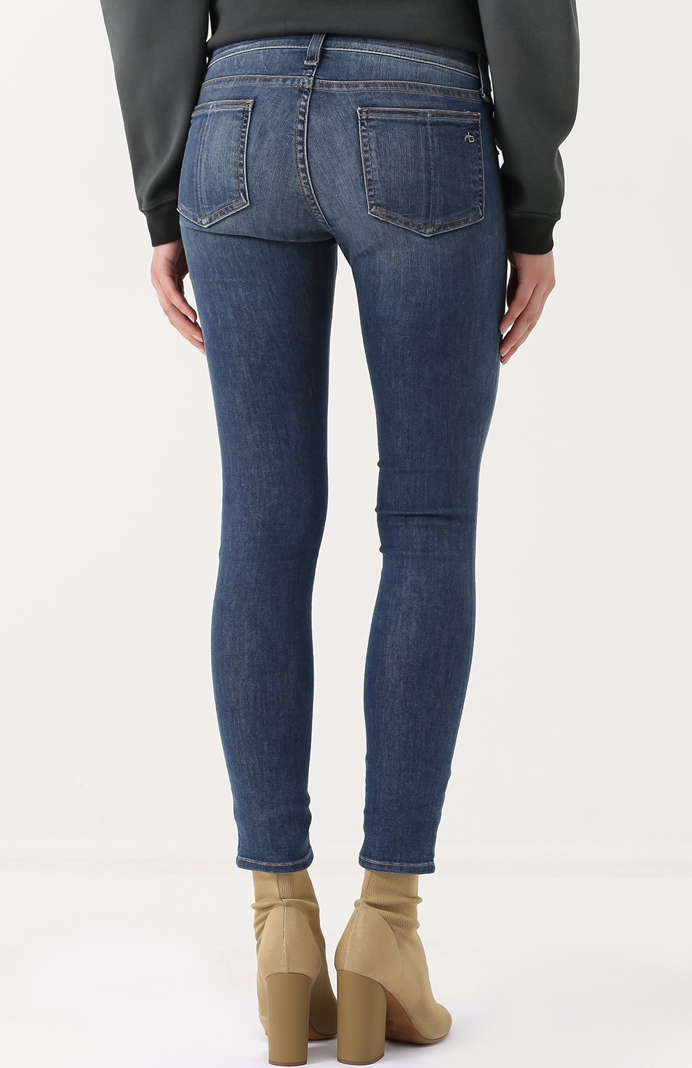 Джинсы-скинни с потертостями RAG AND BONE, арт. W1526K122RAE, фото 4