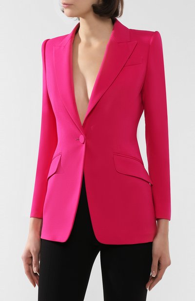 Жакет из смеси шерсти и шелка ALEXANDER MCQUEEN, арт. 610279/QJAAA, фото 3