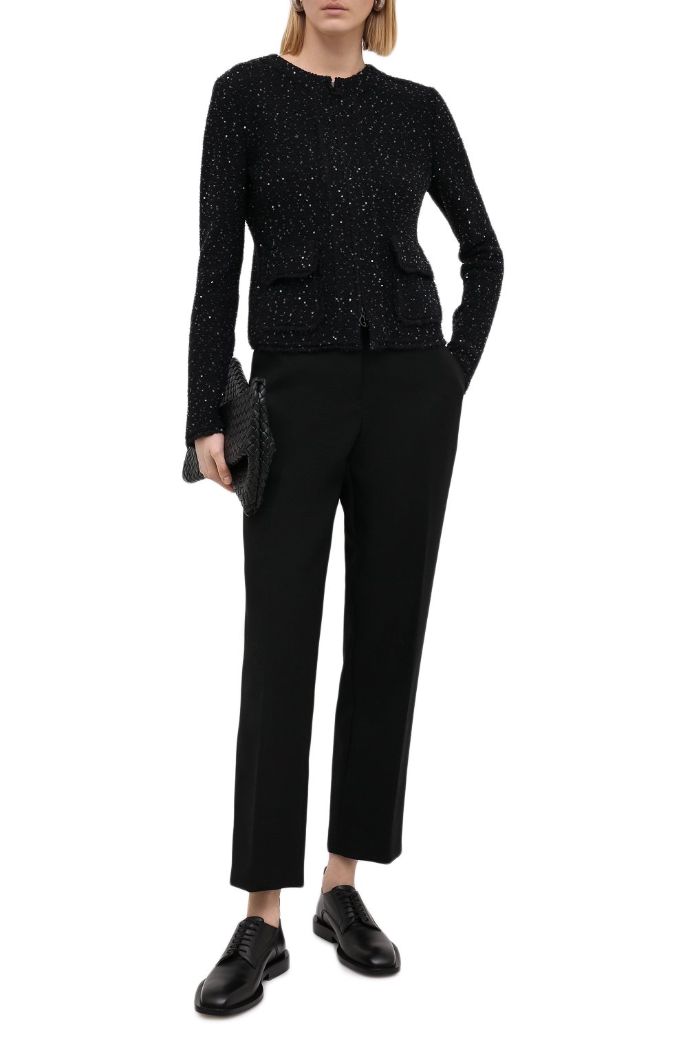 Жакет с пайетками GIORGIO ARMANI синего цвета по цене 198500 руб., арт. 6HAG57/AJSQZ, фото 2 Жакет с пайетками GIORGIO ARMANI, арт. 6HAG57/AJSQZ, фото 2