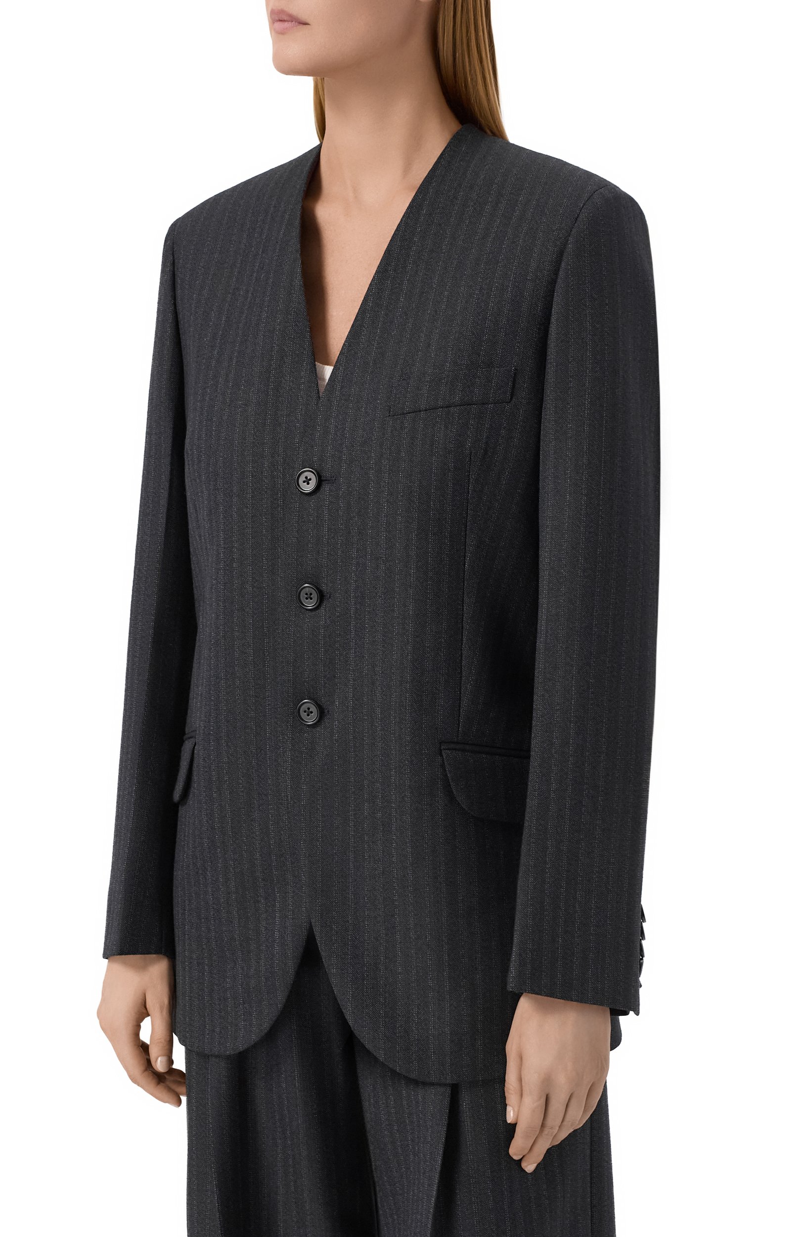 Шерстяной жакет JIL SANDER темно-синего цвета по цене 393000 руб., арт. J02BN0261/J40334, фото 3 Шерстяной жакет JIL SANDER, арт. J02BN0261/J40334, фото 3