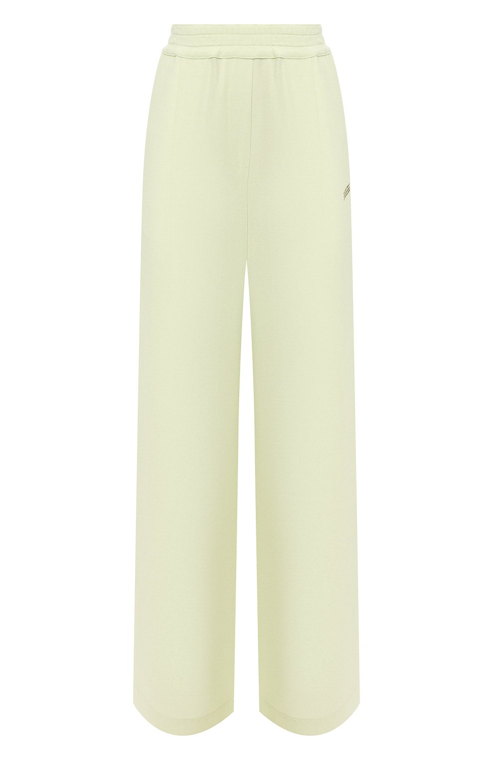Брюки из вискозы OFF-WHITE светло-зеленого цвета по цене 64750 руб., арт. 0WCA125S21FAB004, фото 1 Брюки из вискозы OFF-WHITE, арт. 0WCA125S21FAB004, фото 1