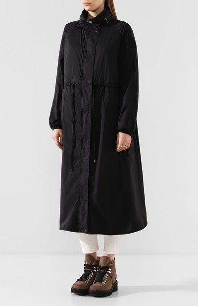 Плащ lin MONCLER черного цвета по цене 83400 руб., арт. F1-093-1D504-00-C0391, фото 3 Плащ lin MONCLER, арт. F1-093-1D504-00-C0391, фото 3