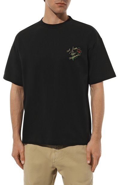 Хлопковая футболка DROLE DE MONSIEUR, арт. D-TS188-C0002-BL, фото 3