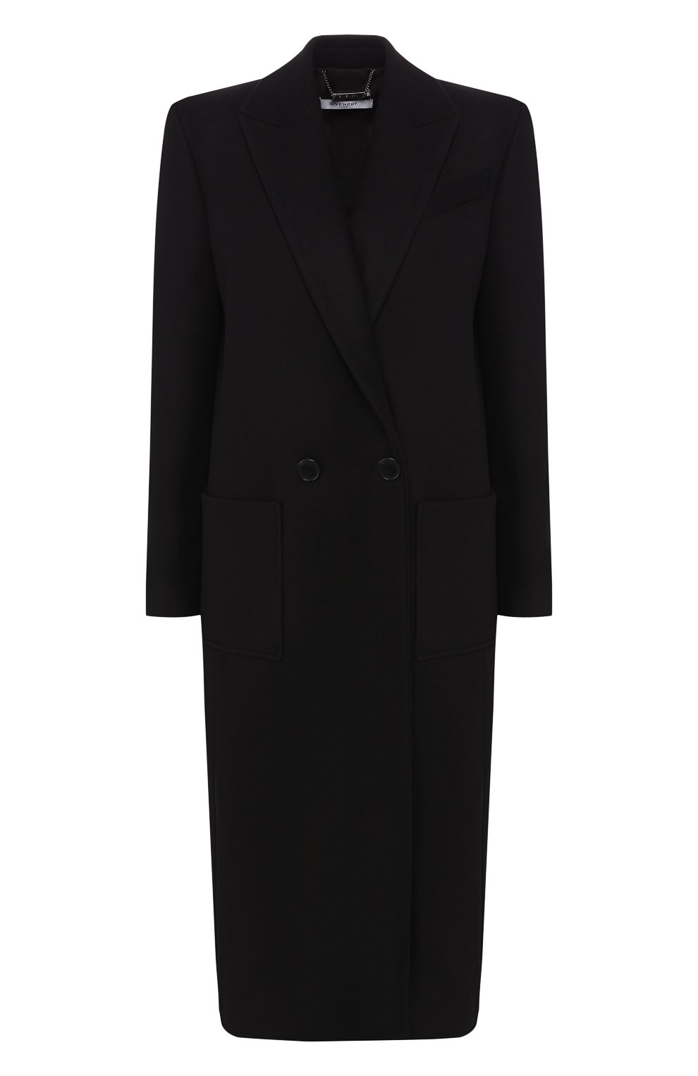 Шерстяное пальто GIVENCHY черного цвета по цене 313500 руб., арт. BWC03Q11F3, фото 1 Шерстяное пальто GIVENCHY, арт. BWC03Q11F3, фото 1