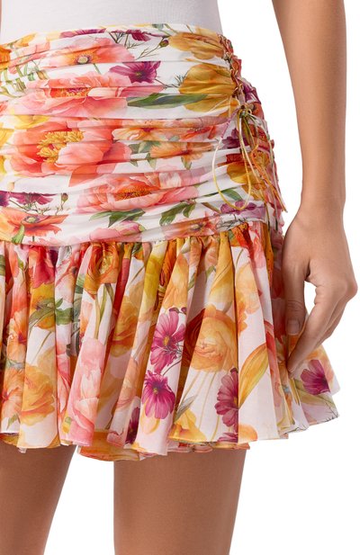 Юбка из хлопка и шелка YVON, арт. 0 160407, фото 5