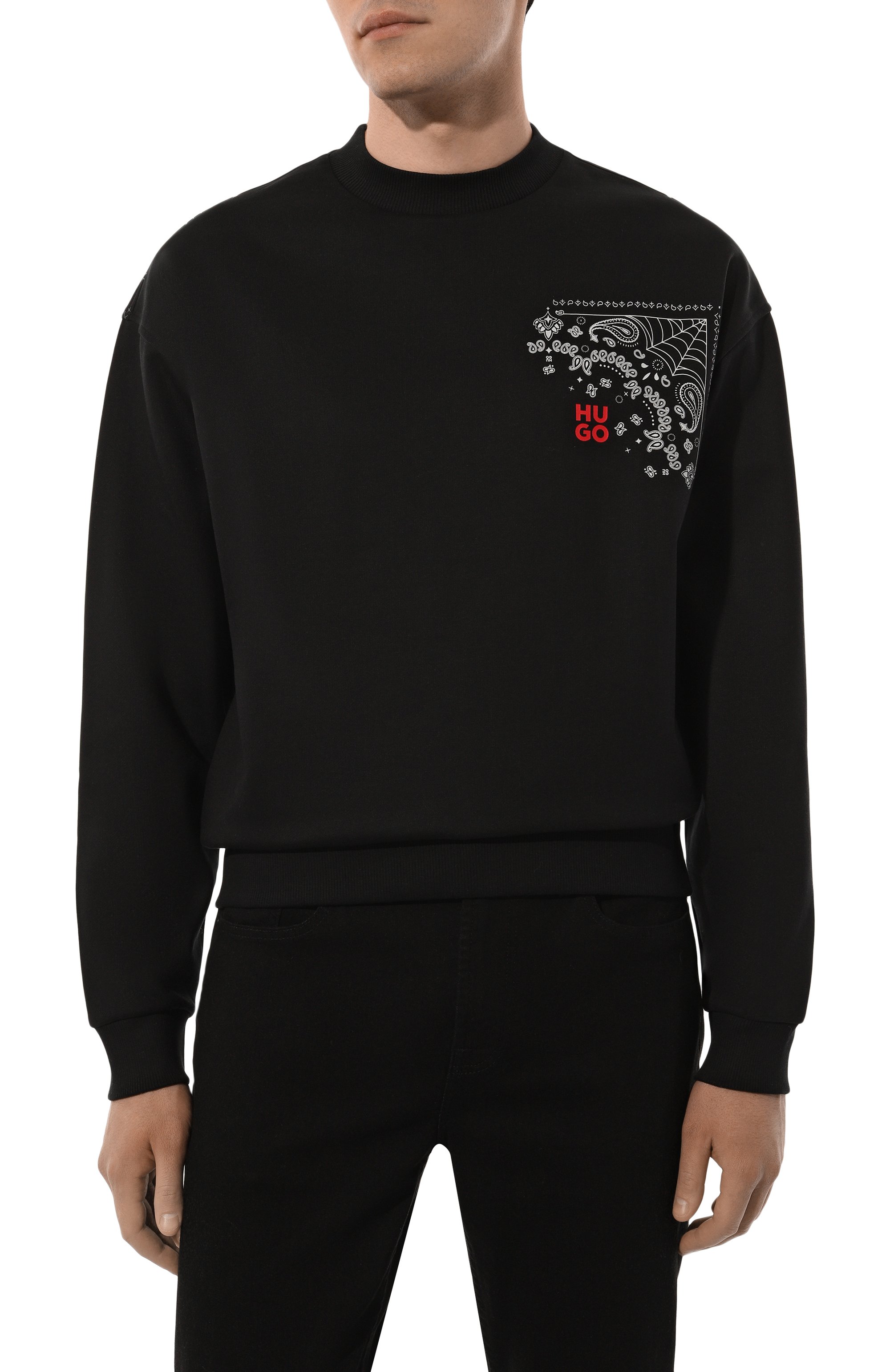 Хлопковый свитшот HUGO, арт. 50532094, фото 3
