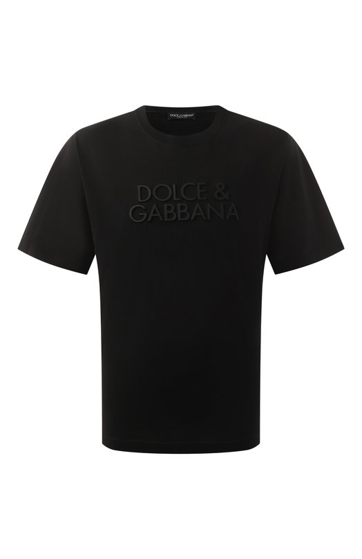 Хлопковая футболка Dolce & Gabbana G8PN9Z/G7NWN Чёрный G8PN9Z/G7NWN