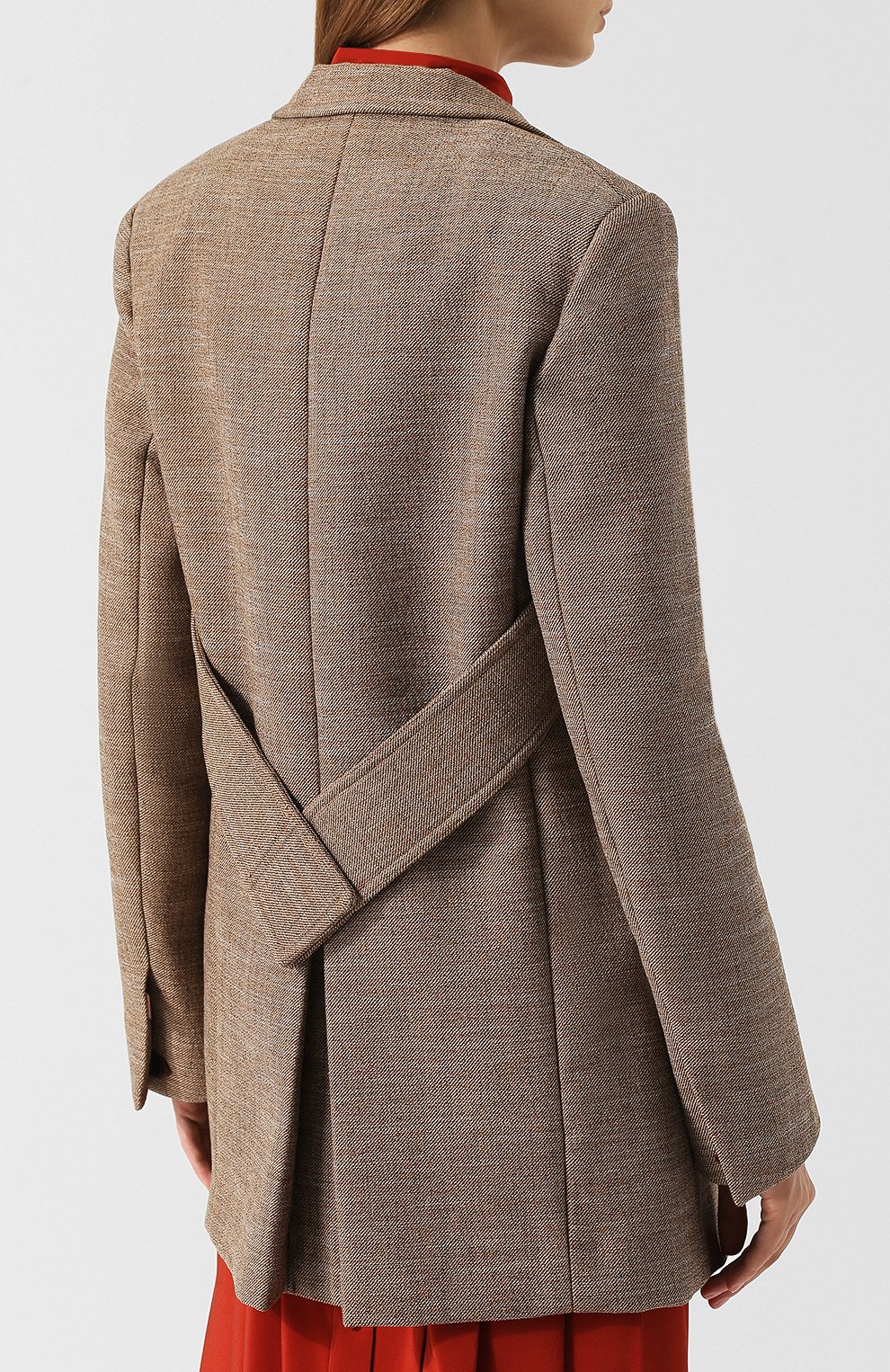 Жакет прямого кроя с поясом CHLOÉ, арт. CHC18WVE62073, фото 4