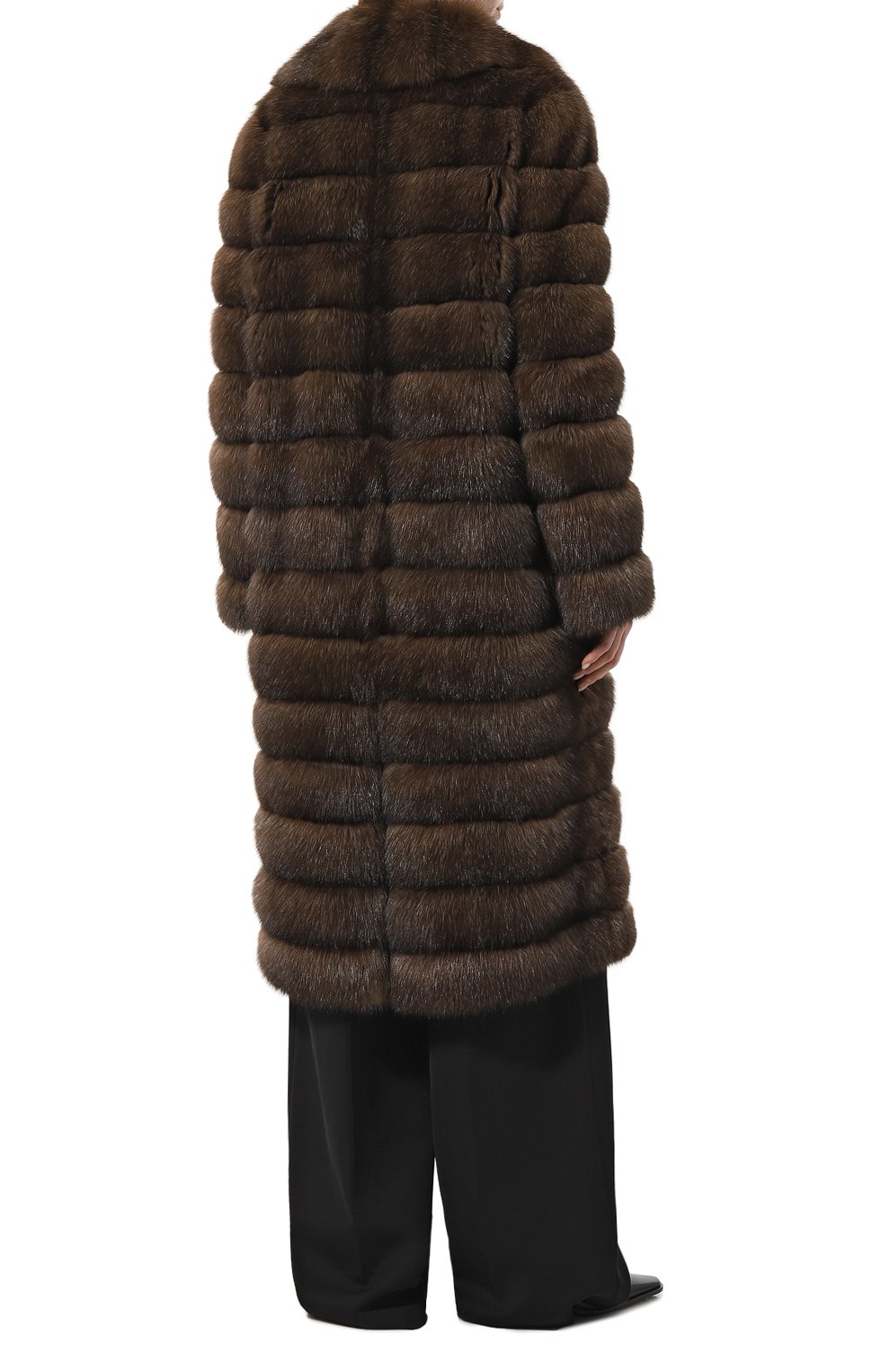 Шуба из меха соболя YVES SALOMON, арт. 20WYM37912ZICV, фото 4