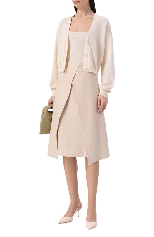 Льняная юбка Officine Generale S26WSKT151 Бежевый  S26WSKT151 Фото 2