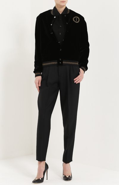 Шелковая блуза прямого кроя SAINT LAURENT, арт. 395733/YYD02, фото 2