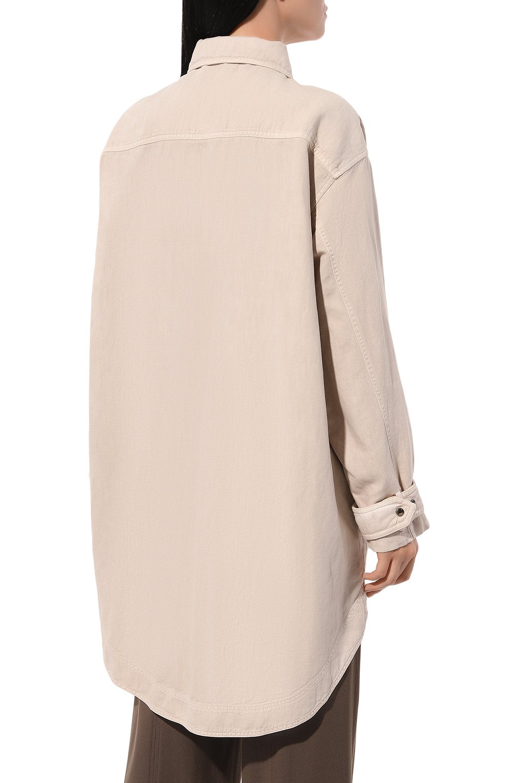 Рубашка из хлопка и шелка BRUNELLO CUCINELLI, арт. ML996NG716, фото 4