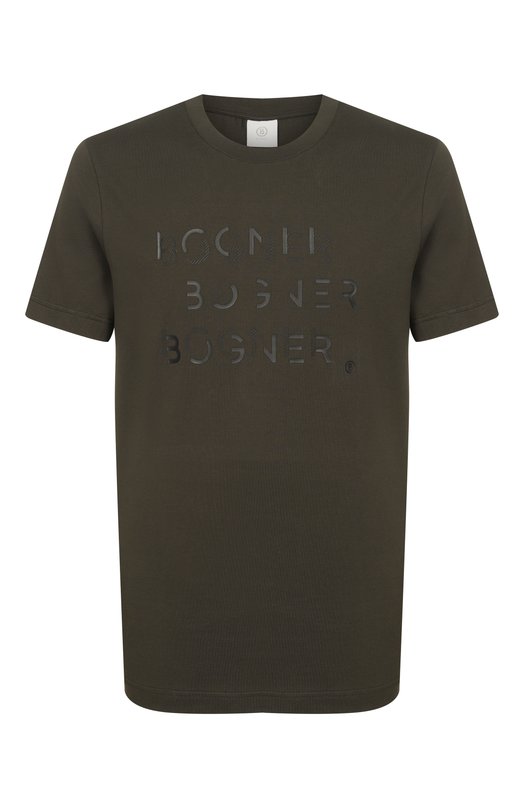Хлопковая футболка Bogner 58146604 Хаки 58146604