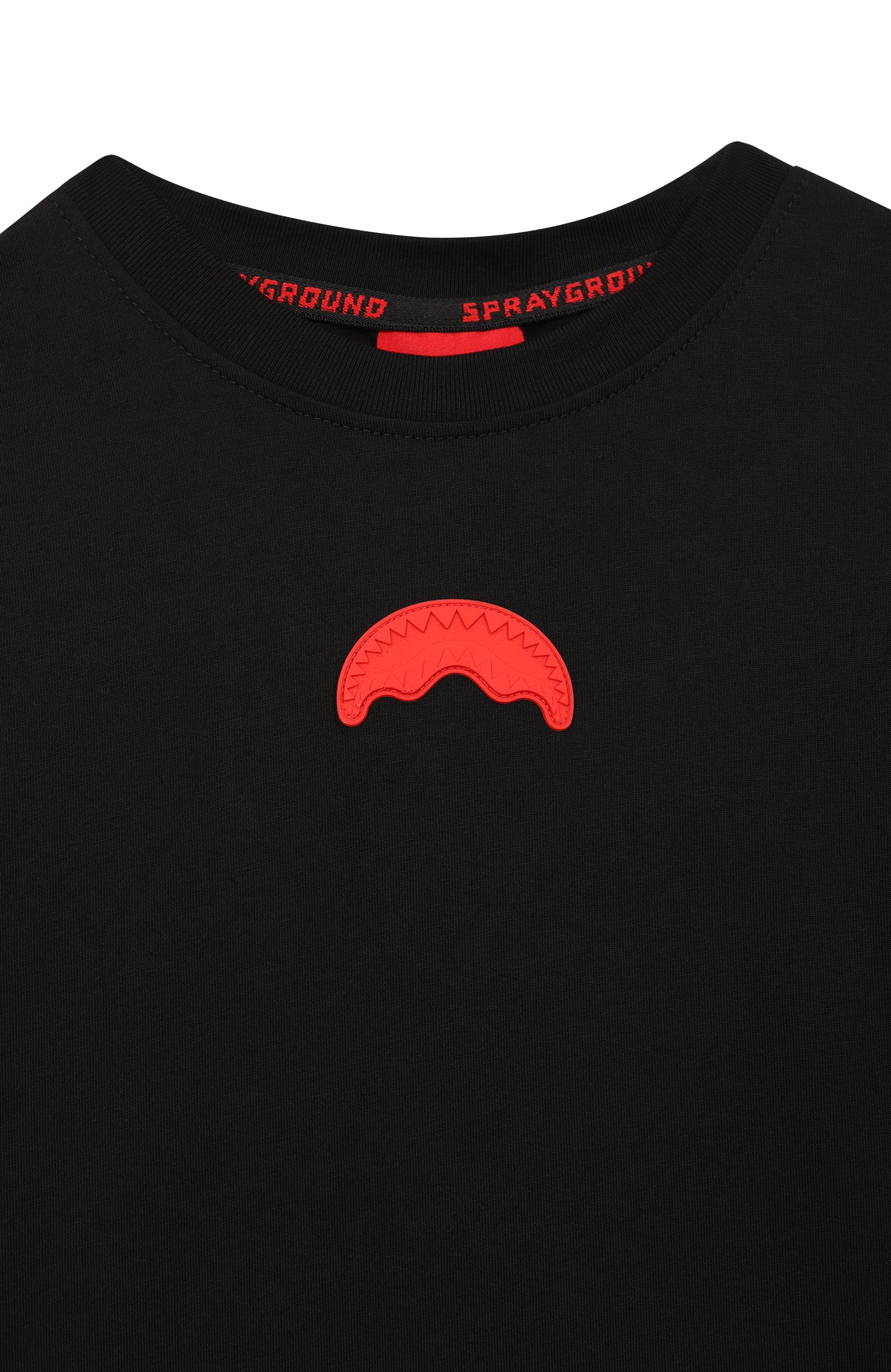 Хлопковая футболка SPRAYGROUND черного цвета по цене 8745 руб., арт. SPY1508BLK/T0UCH 0F RED REGULAR T-SHIRT BLK, фото 3 Хлопковая футболка SPRAYGROUND, арт. SPY1508BLK/T0UCH 0F RED REGULAR T-SHIRT BLK, фото 3