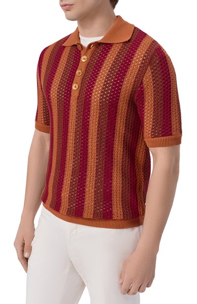 Поло из шелка и хлопка MVST, арт. M26.2PM.K147/Y207 KNIT SETA-C0T0NE, фото 3