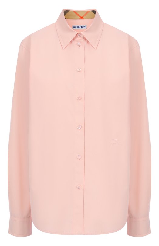 Хлопковая рубашка Burberry 8111216 Розовый 8111216