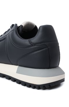 Мужские кожаные кроссовки EMPORIO ARMANI темно-синего цвета, арт. X4X684/XR323 | Фото 7 (Материал сплава: Проставлено; Драгоценные камни: Проставлено; Материал внешний: Натуральная кожа; Материал внутренний: Текстиль; Подошва: Массивная; Стили: Классический; Кросс-КТ: Низкие; Материал утеплителя: Без утеплителя)