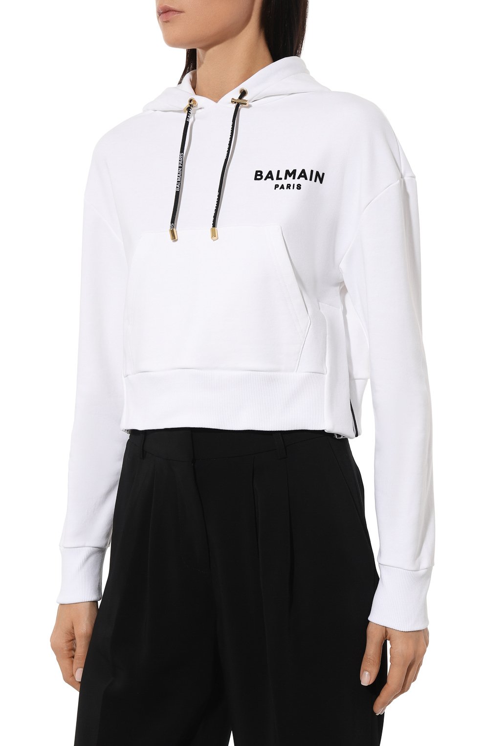 Хлопковое худи BALMAIN, арт. AF0JP000BB01, фото 3