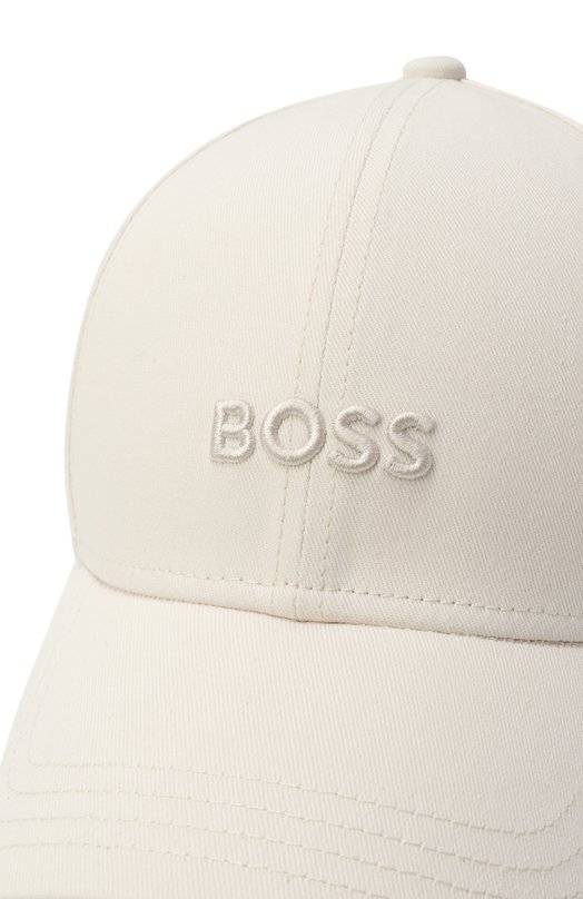 Хлопковая бейсболка BOSS 50519889 Кремовый  50519889 Фото 4