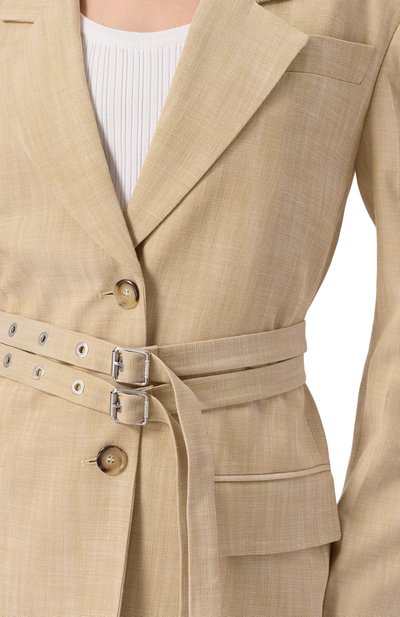 Жакет из вискозы PINKO бежевого цвета по цене 52100 руб., арт. 104887/A2EJ, фото 5 Жакет из вискозы PINKO, арт. 104887/A2EJ, фото 5