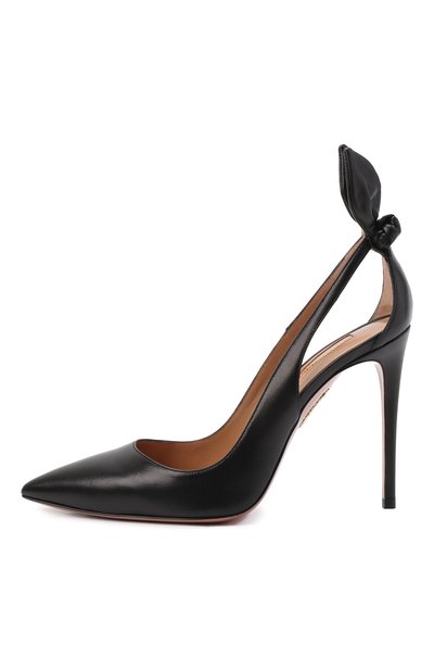 Кожаные туфли bow tie 105 AQUAZZURA, арт. DENHIGP0-NAP-000, фото 4