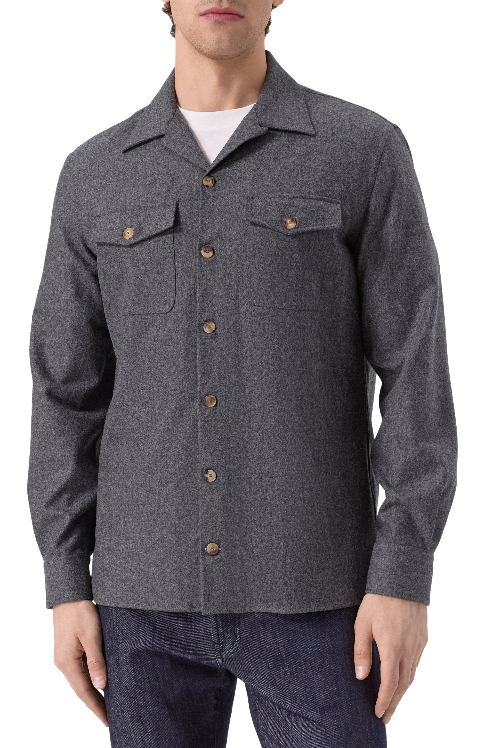 Шерстяная куртка-рубашка BRUNELLO CUCINELLI, арт. M038P0710, фото 3